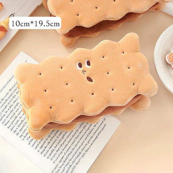 Sandwich Biscuit Plush Pencil Case