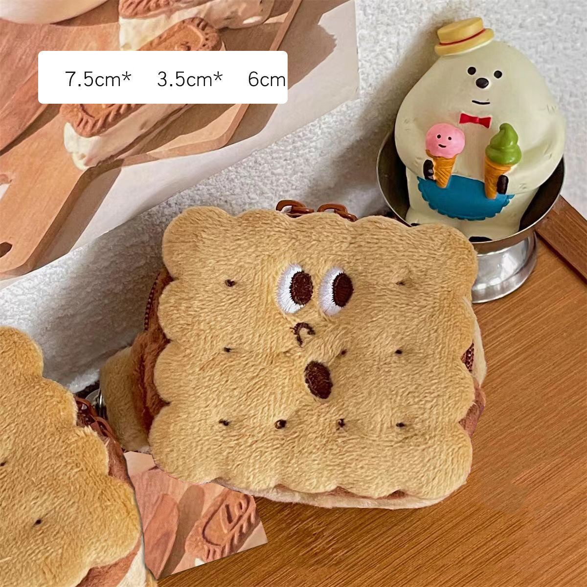 Sandwich Biscuit Plush Pencil Case